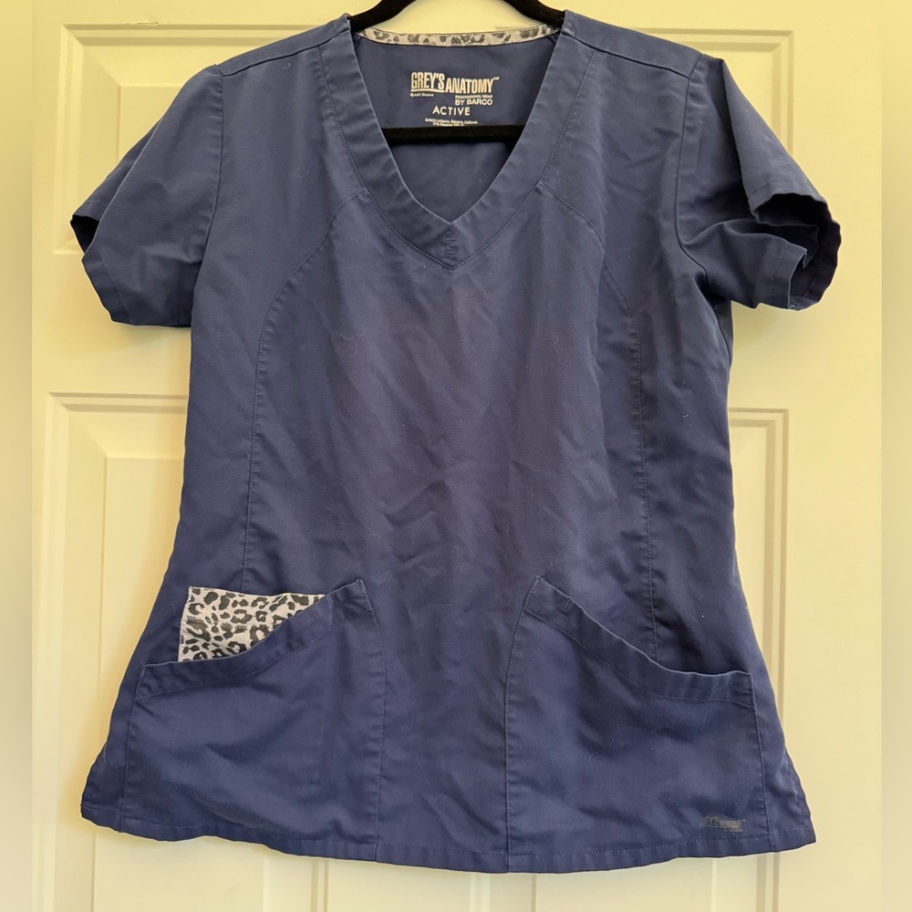 Grey's Anatomy Charcoal Scrub Top